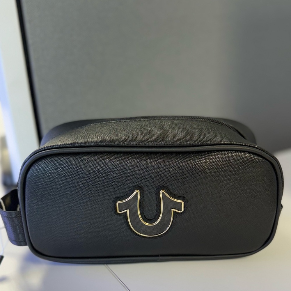True Religion Black Toiletry Travel Bag NWT